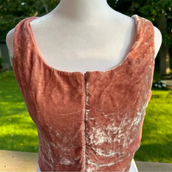 Staud Clothing Pink Velvet Marie Top Small Antique Rose - Picture 5 of 12